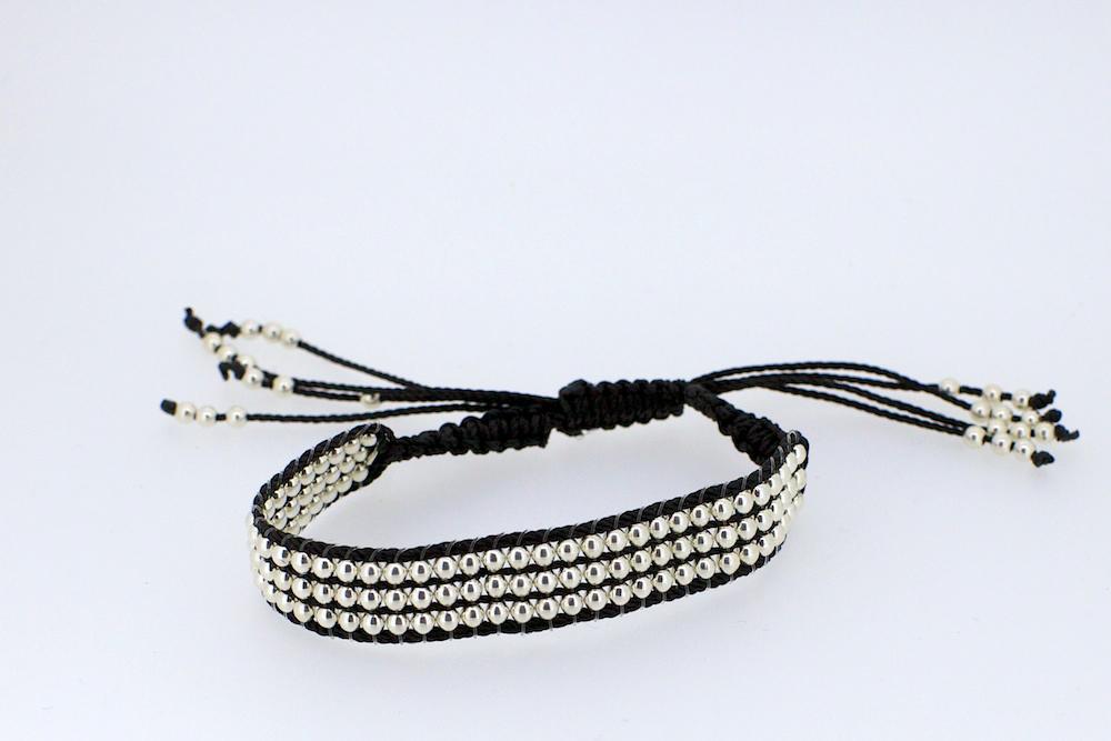 SILVER BEADED BRACELETS